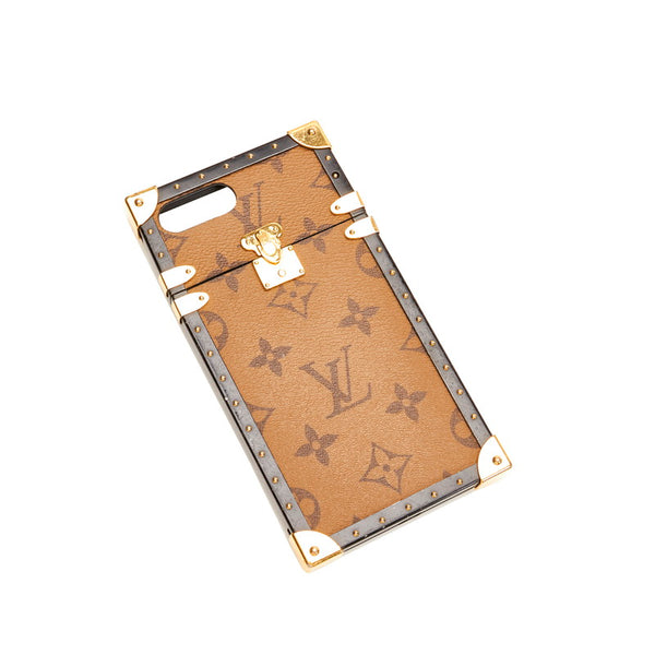 ルイ ヴィトン モノグラム アイトランク iphone7+ M64479 ブラウン PVC iPhoneケース レディース LOUIS VUITTON 【中古】