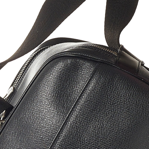 ルイ ヴィトン タイガ リポーター M30152 ブラック レザー ショルダーバッグ レディース LOUIS VUITTON 【中古】