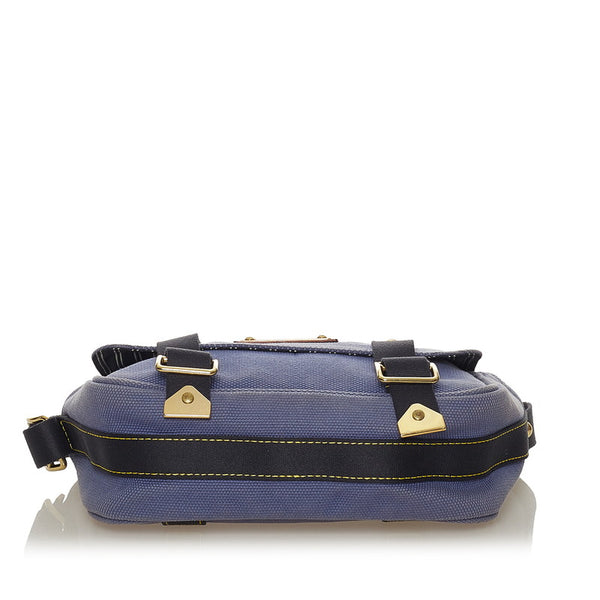 ルイ ヴィトン アンティグア ブザスPM パープル キャンバス ショルダーバッグ レディース LOUIS VUITTON 【中古】