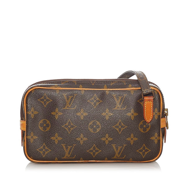 ルイ ヴィトン モノグラム マルリー ショルダーバッグ M51828 ブラウン PVC レザー レディース LOUIS VUITTON 【中古】