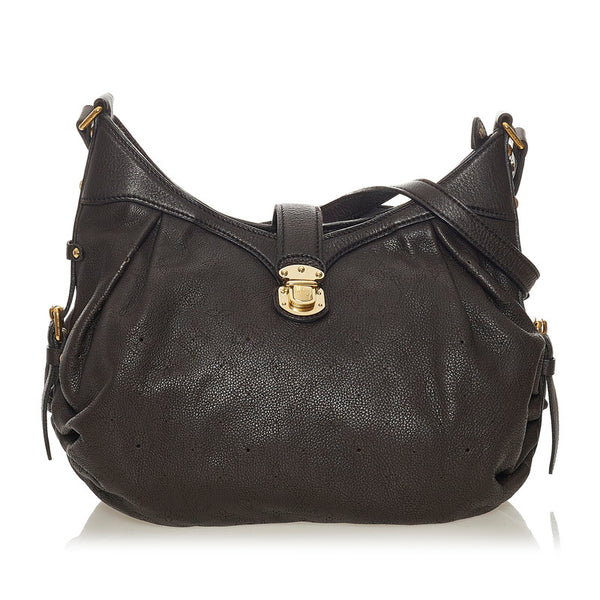 ルイ ヴィトン マヒナ XS  M95972 ショコラ ブラウン レザー 斜め掛け ショルダーバッグ レディース LOUIS VUITTON 【中古】