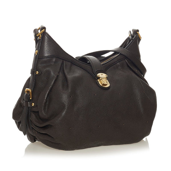 ルイ ヴィトン マヒナ XS  M95972 ショコラ ブラウン レザー 斜め掛け ショルダーバッグ レディース LOUIS VUITTON 【中古】