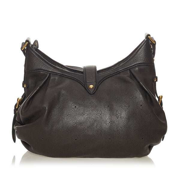 ルイ ヴィトン マヒナ XS  M95972 ショコラ ブラウン レザー 斜め掛け ショルダーバッグ レディース LOUIS VUITTON 【中古】