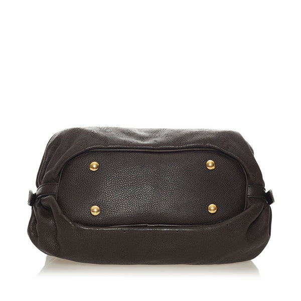 ルイ ヴィトン マヒナ XS  M95972 ショコラ ブラウン レザー 斜め掛け ショルダーバッグ レディース LOUIS VUITTON 【中古】