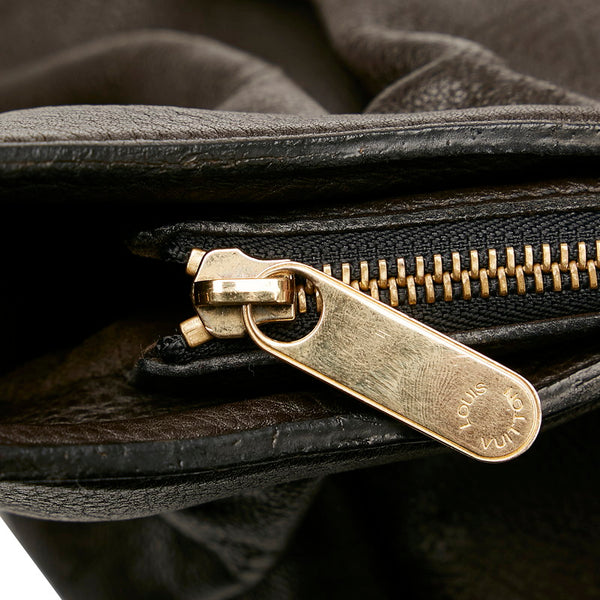 ルイ ヴィトン マヒナ XS  M95972 ショコラ ブラウン レザー 斜め掛け ショルダーバッグ レディース LOUIS VUITTON 【中古】