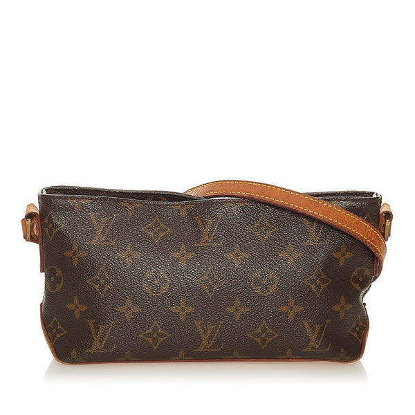 ルイ ヴィトン モノグラム トロター M51240 ブラウン PVC レザー ショルダーバッグ レディース LOUIS VUITTON 【中古】