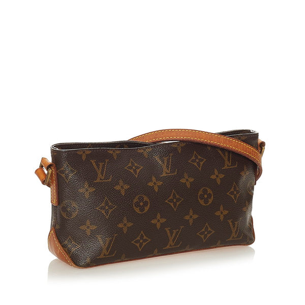 ルイ ヴィトン モノグラム トロター M51240 ブラウン PVC レザー ショルダーバッグ レディース LOUIS VUITTON 【中古】