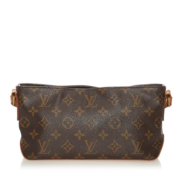ルイ ヴィトン モノグラム トロター M51240 ブラウン PVC レザー ショルダーバッグ レディース LOUIS VUITTON 【中古】