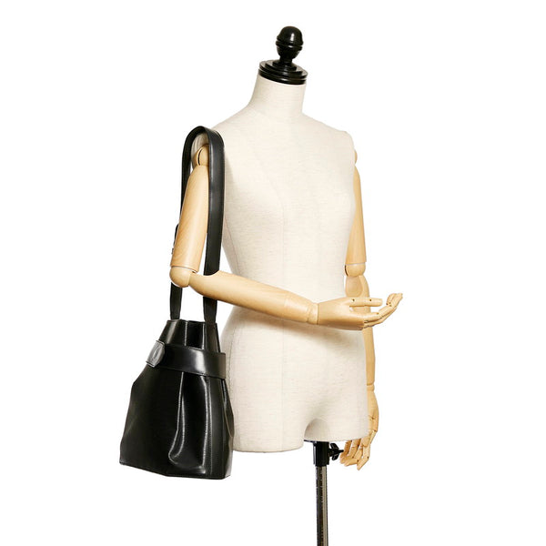 ルイ ヴィトン エピ サックデポール M80157 ブラック レザー ショルダーバッグ レディース LOUIS VUITTON 【中古】