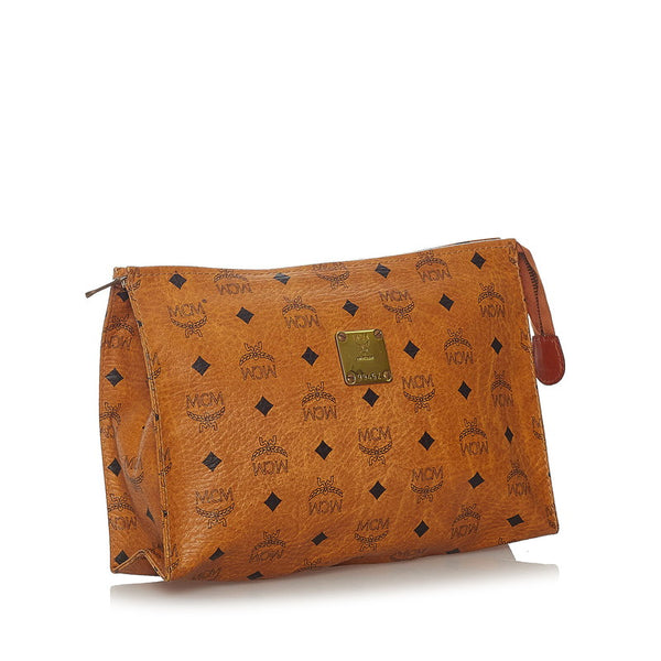 エム シー エム ヴィセトス セカンドバッグ ブラウン PVC メンズ MCM 【中古】