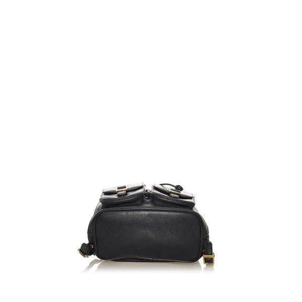 エム シー エム リュック バックパック ブラック レザー レディース MCM 【中古】