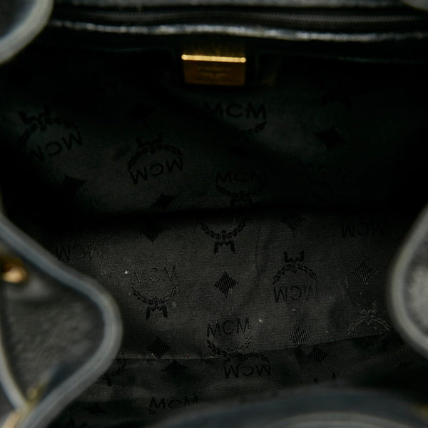 エム シー エム リュック バックパック ブラック レザー レディース MCM 【中古】