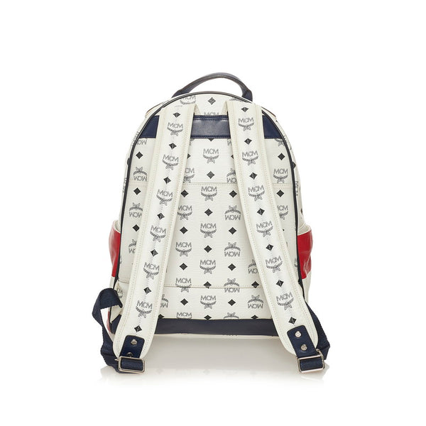 エム シー エム ヴィセトス リュック バックパック ホワイト レザー メンズ MCM 【中古】