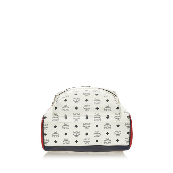 エム シー エム ヴィセトス リュック バックパック ホワイト レザー メンズ MCM 【中古】