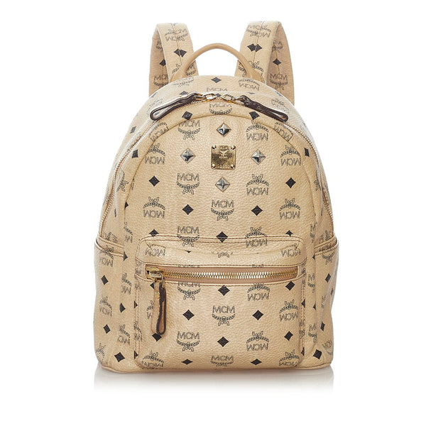 エム シー エム ヴィセトス リュック バックパック ベージュ PVC レディース MCM 【中古】