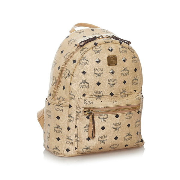 エム シー エム ヴィセトス リュック バックパック ベージュ PVC レディース MCM 【中古】