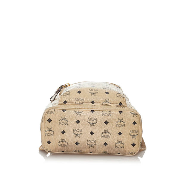 エム シー エム ヴィセトス リュック バックパック ベージュ PVC レディース MCM 【中古】