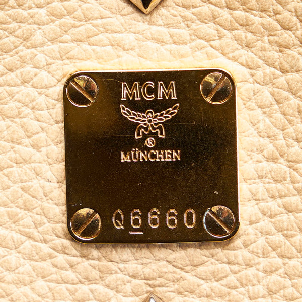 エム シー エム ヴィセトス リュック バックパック ベージュ PVC レディース MCM 【中古】