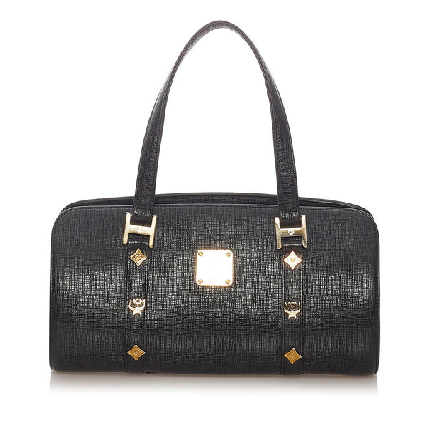 エム シー エム ハンドバッグ ブラック レザー レディース MCM 【中古】