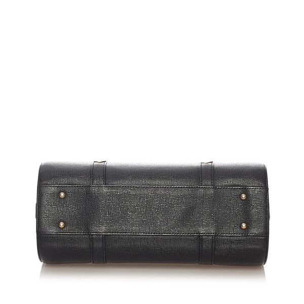 エム シー エム ハンドバッグ ブラック レザー レディース MCM 【中古】