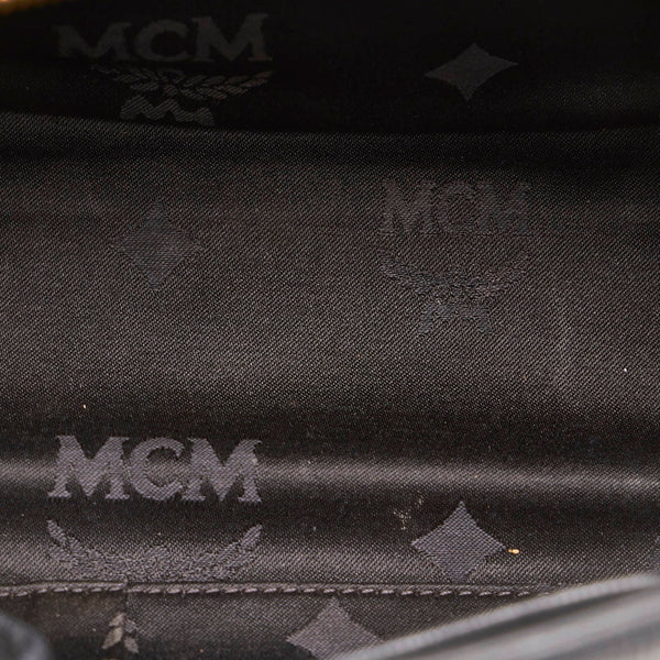 エム シー エム ハンドバッグ ブラック レザー レディース MCM 【中古】