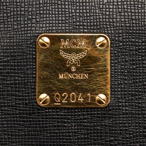 エム シー エム ハンドバッグ ブラック レザー レディース MCM 【中古】