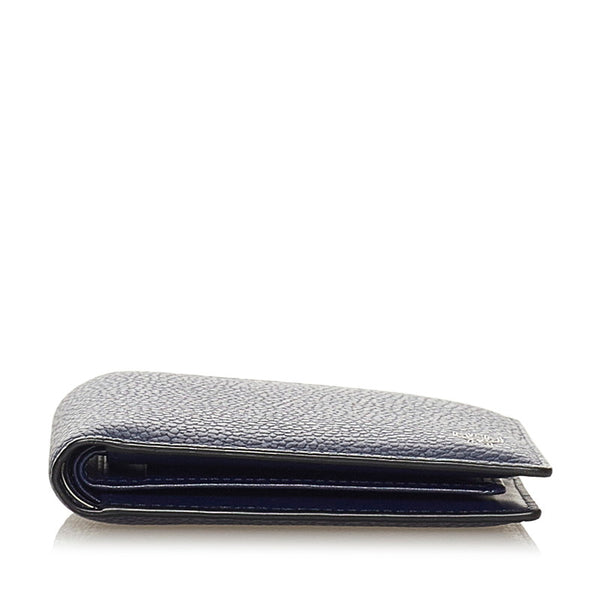 エム シー エム 二つ折り財布 ブルー レザー レディース MCM 【中古】