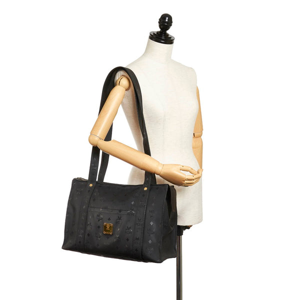 エム シー エム トートバッグ ブラック PVC レディース MCM 【中古】