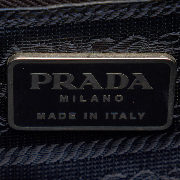 プラダ ポコノ ネイビー ナイロン ハンドバッグ レディース PRADA 【中古】