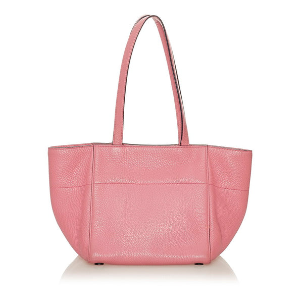 プラダ ヴィッテロダイノ BR5092 ピンク レザー ハンドバッグ レディース PRADA 【中古】