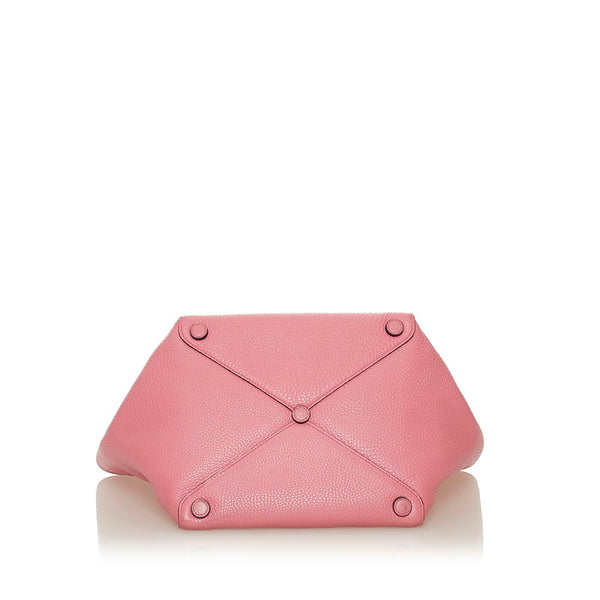 プラダ ヴィッテロダイノ BR5092 ピンク レザー ハンドバッグ レディース PRADA 【中古】