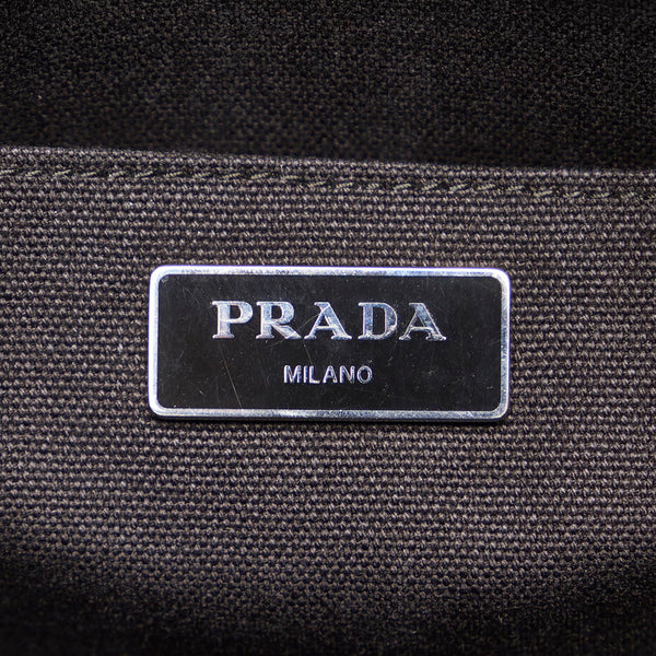 プラダ カナパ 1BG889 ブラック レッド ホワイト ラフィア ハンドバッグ ショルダーバッグ 2WAY  レディース PRADA 【中古】