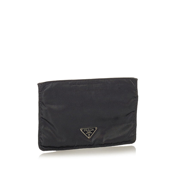 プラダ グレー ナイロン ポーチ レディース PRADA 【中古】