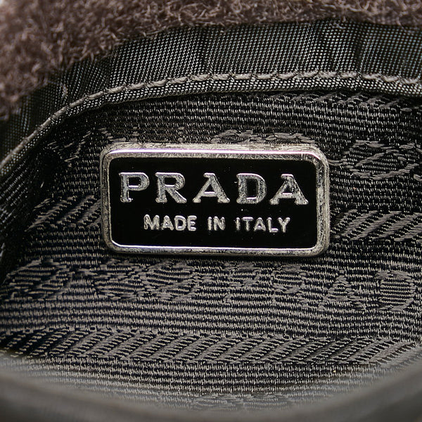 プラダ グレー ナイロン ポーチ レディース PRADA 【中古】