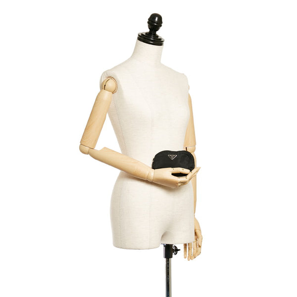 プラダ ブラック ナイロン ポーチ レディース PRADA 【中古】