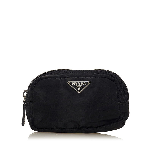プラダ ブラック ナイロン ポーチ レディース PRADA 【中古】