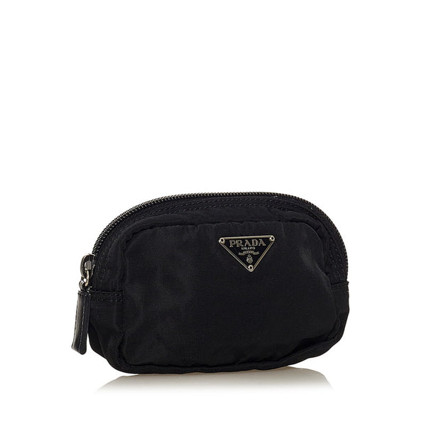 プラダ ブラック ナイロン ポーチ レディース PRADA 【中古】