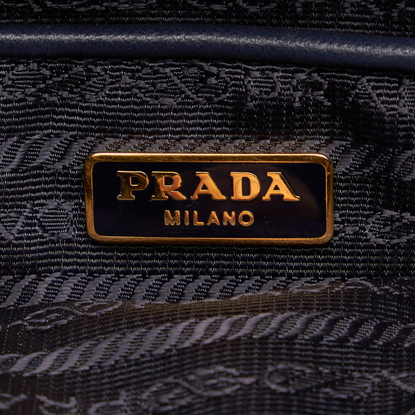 プラダ 斜め掛け ショルダーバッグ ネイビー ナイロン レディース PRADA 【中古】