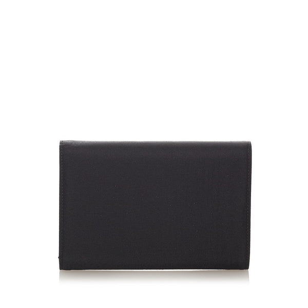 プラダ M510 ブラック ナイロン レザー 三つ折り財布 レディース PRADA 【中古】