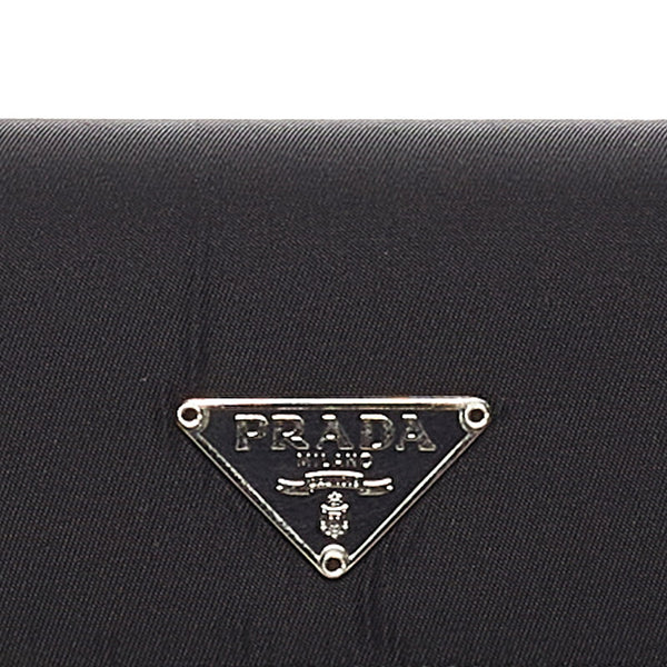 プラダ M510 ブラック ナイロン レザー 三つ折り財布 レディース PRADA 【中古】