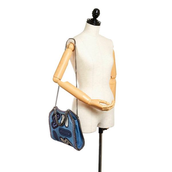ステラマッカートニー ファラベラ ハンドバッグ ショルダーバッグ 2WAY ブルー デニム レザー レディース Stella McCartney 【中古】