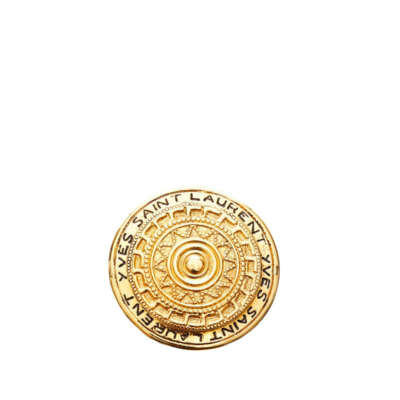 サンローラン ゴールド メッキ ブローチ レディース SAINT LAURENT 【中古】