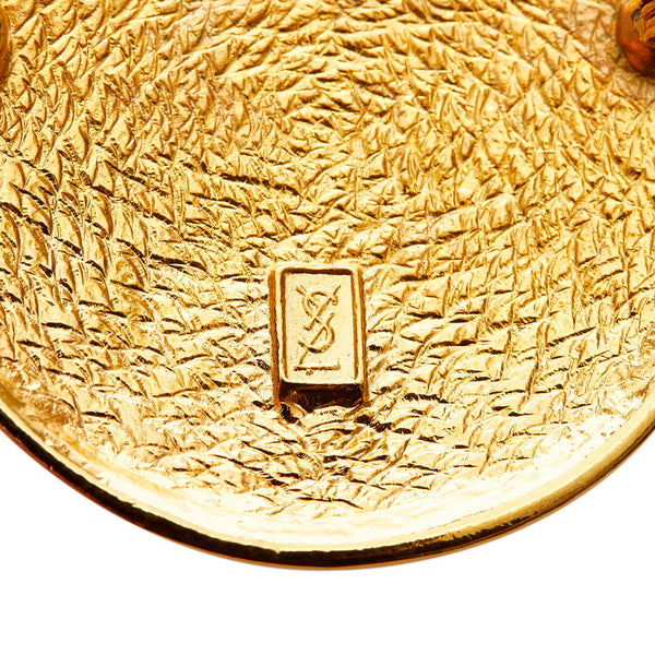 サンローラン ゴールド メッキ ブローチ レディース SAINT LAURENT 【中古】