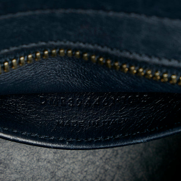 サンローラン ネイビー レザー ハンドバッグ レディース SAINT LAURENT 【中古】