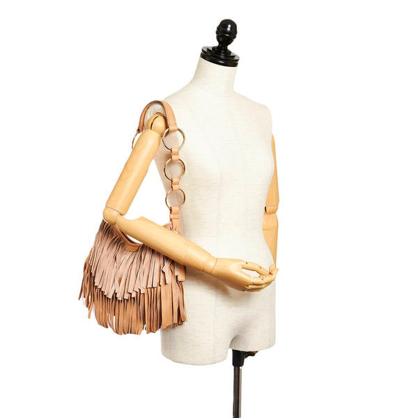 サンローラン ボエム ショルダーバッグ 138961 ベージュ スウェード レザー レディース SAINT LAURENT 【中古】