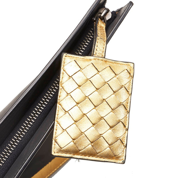 ボッテガヴェネタ クラッチバッグ ブラック レザー ユニセックス BOTTEGAVENETA 【中古】