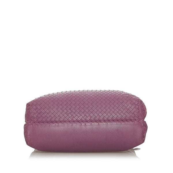 ボッテガヴェネタ イントレチャート ハンドバッグ パープル レザー レディース BOTTEGAVENETA 【中古】
