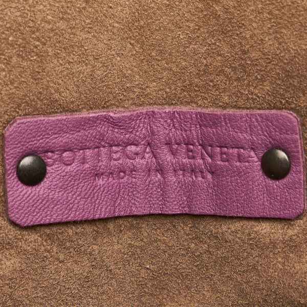 ボッテガヴェネタ イントレチャート ハンドバッグ パープル レザー レディース BOTTEGAVENETA 【中古】