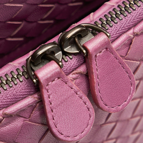 ボッテガヴェネタ イントレチャート ハンドバッグ パープル レザー レディース BOTTEGAVENETA 【中古】