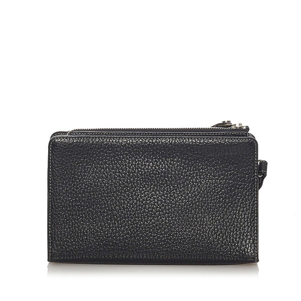 バーバリー ブラック レザー セカンドバッグ メンズ BURBERRY 【中古】